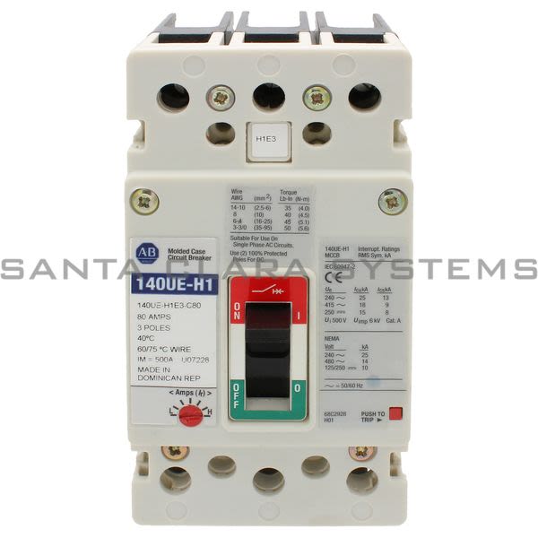 Allen Bradley 140UE-H1E3-C80 Circuit Breaker Product Image