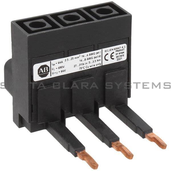 Allen Bradley 140UT-D-WTE Feeder Terminal for Compact Busbars,64A Product Image