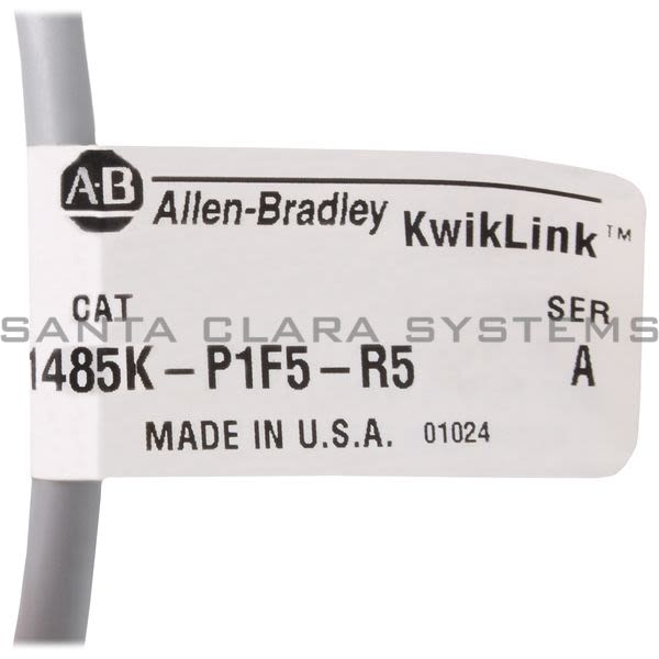 Allen Bradley 1485K-P1F5-R5 KwikLink Cordset Micro Right Angle Male to Micro Female 1 Meter Long Product Image