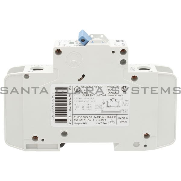 Allen Bradley 1489-A1C250 Circuit Breaker Product Image