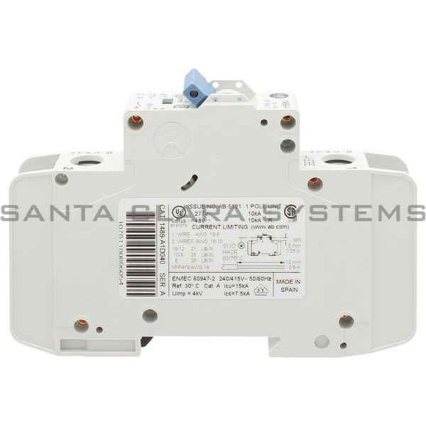 Allen Bradley 1489-A1D040 Circuit Breaker Product Image