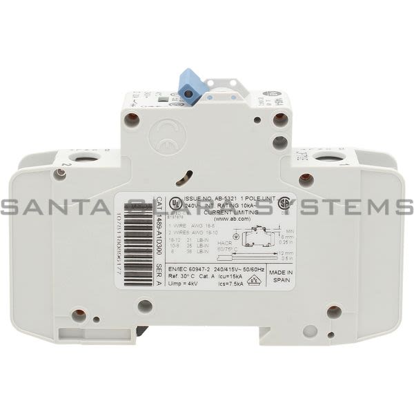 Allen Bradley 1489-A1D300 Ind Cir Brk 1Pole 240 VAC Product Image