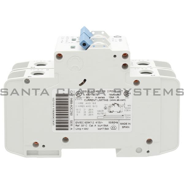 Allen Bradley 1489-A2C250 Ind Cir Brk 2Pole 240 VAC Product Image