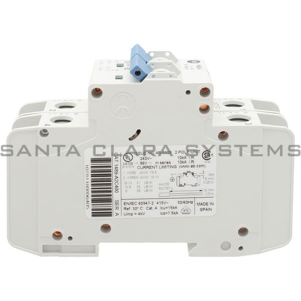 Allen Bradley 1489-A2C400 UL489 Miniature Circuit BIEC60947-2 Miniature Circ Product Image