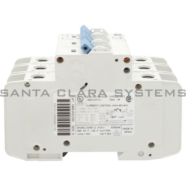 Allen Bradley 1489-A3C030 Ind Cir Brk 3P 480Y/277V Product Image