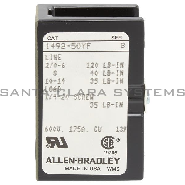 Allen Bradley 1492-50YF Power Terminal Block Product Image