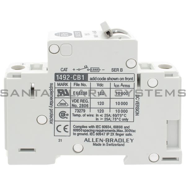 Allen Bradley 1492-CB1DG010 DC Suppl. Protect.,1 Pole,1A Product Image