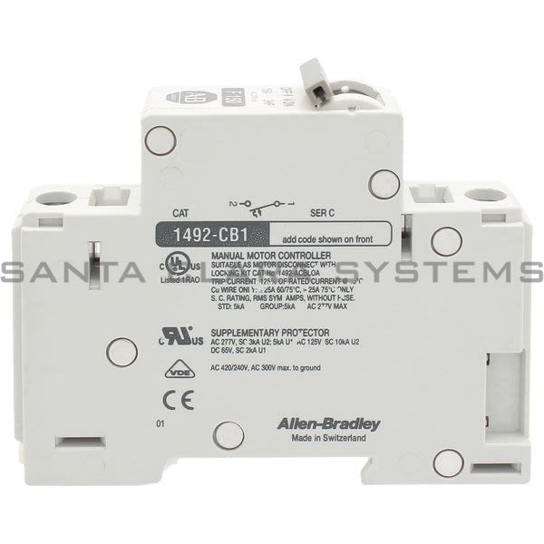 Allen Bradley 1492-CB1F150 Supp Prot/Man Motor Cntr 1 Pole, 15A Product Image
