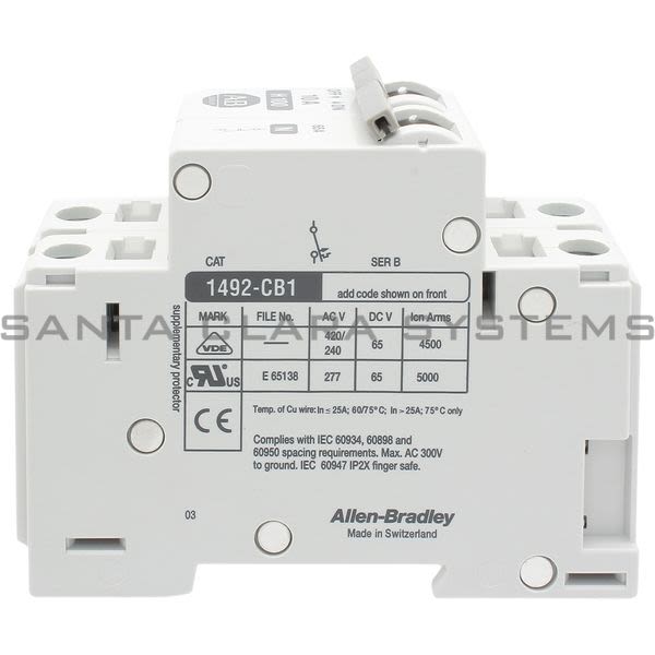 Allen Bradley 1492-CB1H100N Circuit Breaker Product Image