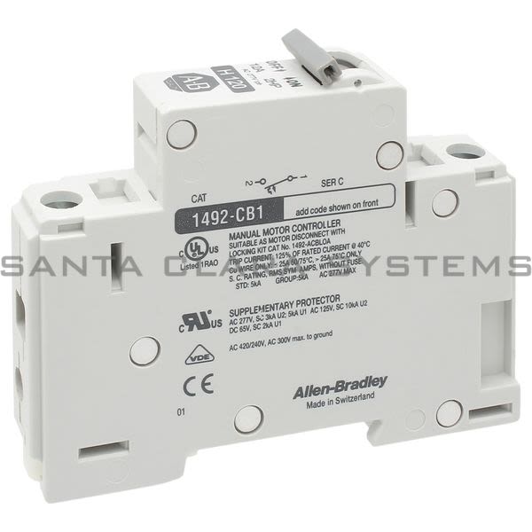 Allen Bradley 1492-CB1H120 Supp Prot/Man Motor Cntr 1 Pole, 12A Product Image