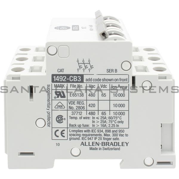 Allen Bradley 1492-CB3F020 Circuit Breaker Product Image