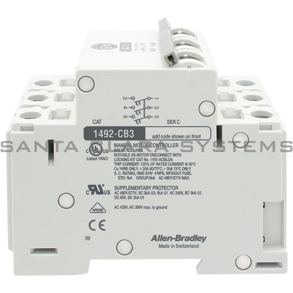 Allen Bradley 1492-CB3G120 Circuit Breaker Product Image