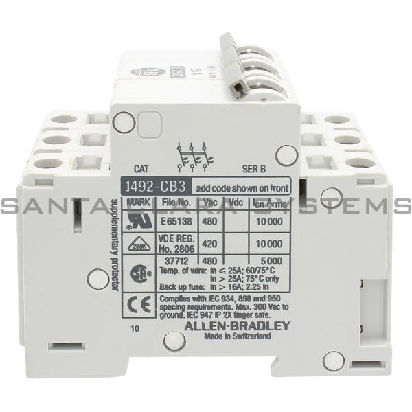 Allen Bradley 1492-CB3G250 Circuit Breaker Product Image
