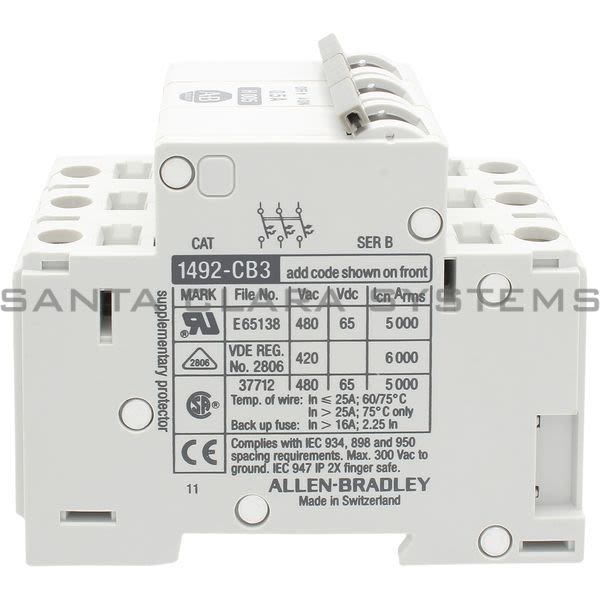 Allen Bradley 1492-CB3H005 Circuit Breaker Product Image