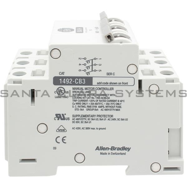 Allen Bradley 1492-CB3H010 Breaker Product Image