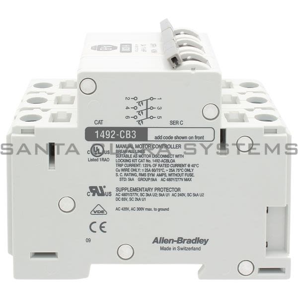 Allen Bradley 1492-CB3H030 Circuit Breaker Product Image