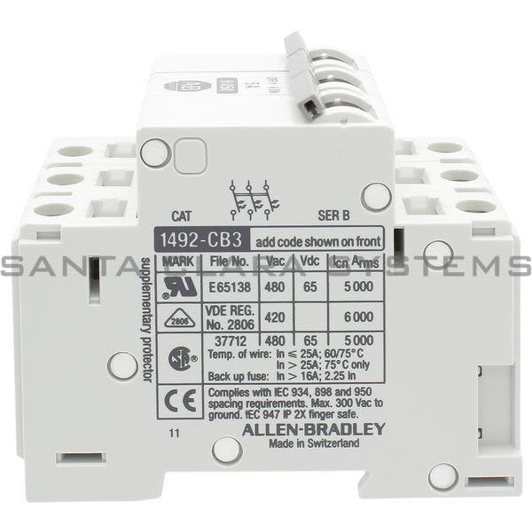 Allen Bradley 1492-CB3H050 Circuit Breaker Product Image