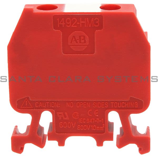 Allen Bradley 1492-HM3RE Terminal Block | Red Product Image