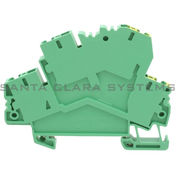 Allen Bradley 1492-LDG4C 2 Lvl Linked Ground Spring Clamp TB 4mm Grn/Yelw Product Image