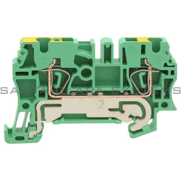 Allen Bradley 1492-LG3 Ground Spring Clamp Term Block 2.5mm Green/Yellow Product Image