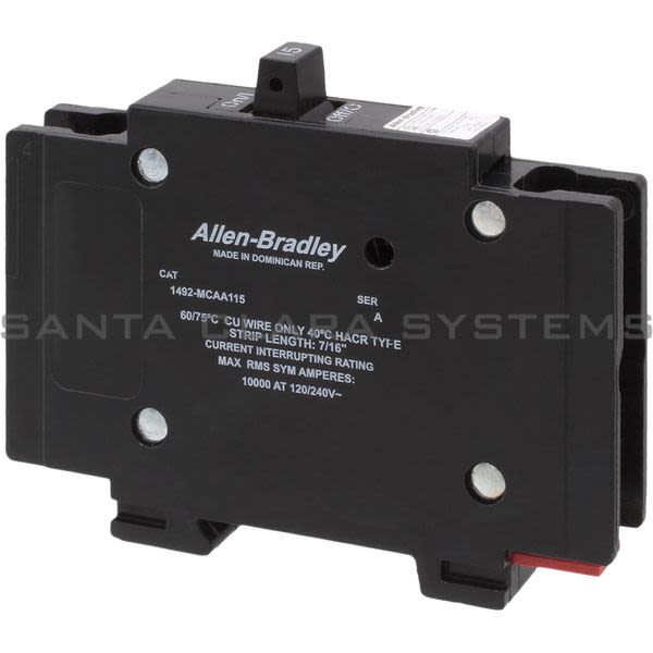 Allen Bradley 1492-MCAA115 Cir Brkr, 0.5 In/Pole, 10 KA AIC, 1 Pole, 15 A Product Image