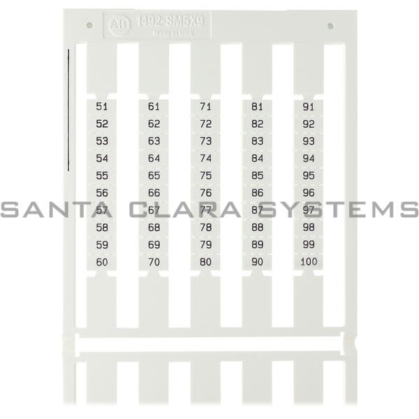Allen Bradley 1492-SM5X9V51-100  Markers Product Image