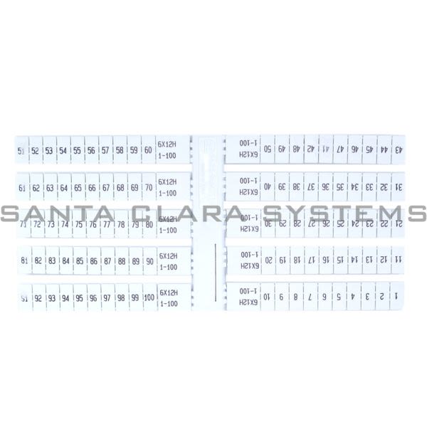 Allen Bradley 1492-SM6X12H1-100 Marker Card Product Image