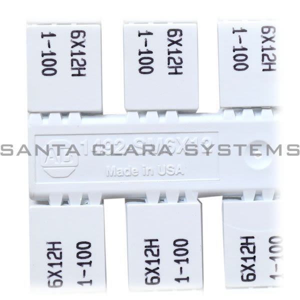 Allen Bradley 1492-SM6X12H1-100 Marker Card Product Image