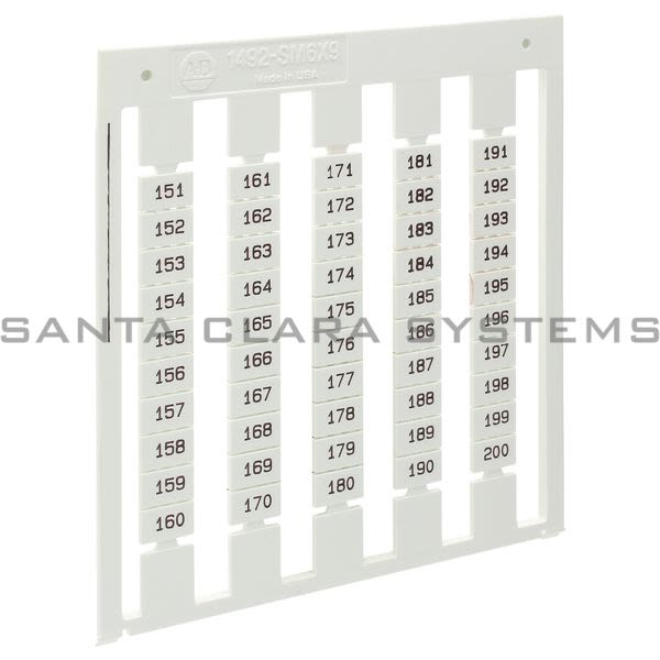 Allen Bradley 1492-SM6X9V151-200 Markers Product Image