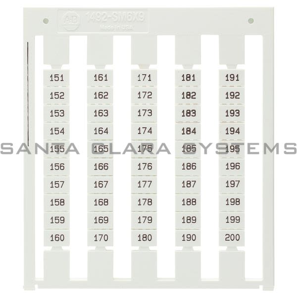 Allen Bradley 1492-SM6X9V151-200 Markers Product Image