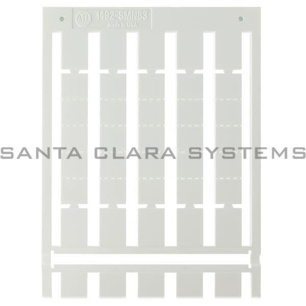 Allen Bradley 1492-SMN83 Snap-In Marker Card, 10 mm X 10 mm, White, Pkg. Product Image