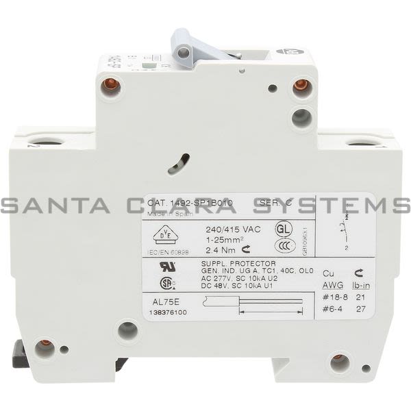 Allen Bradley 1492-SP1B010 Supplementary Protector Product Image
