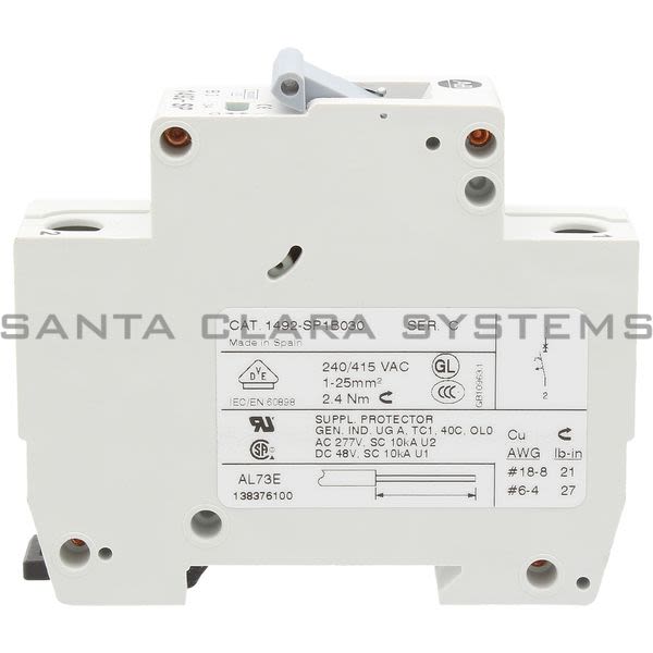 Allen Bradley 1492-SP1B030 Supplementary Protector Product Image