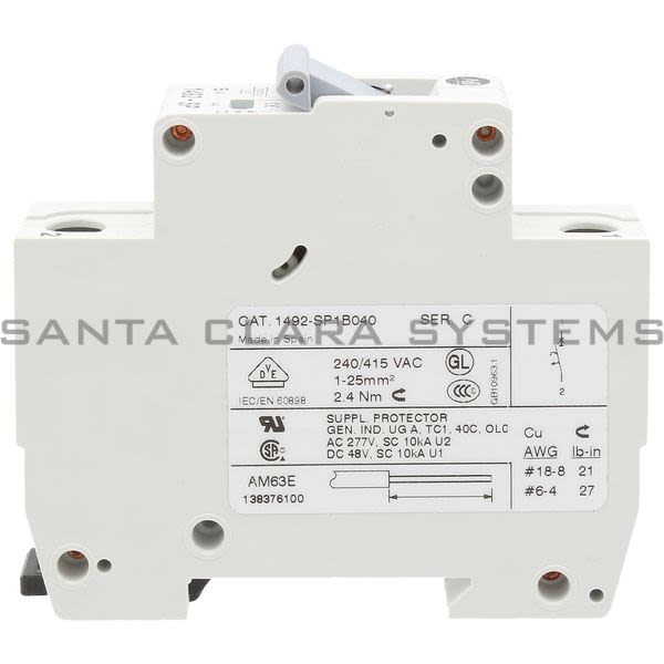 Allen Bradley 1492-SP1B040 Supplementary Protector Product Image