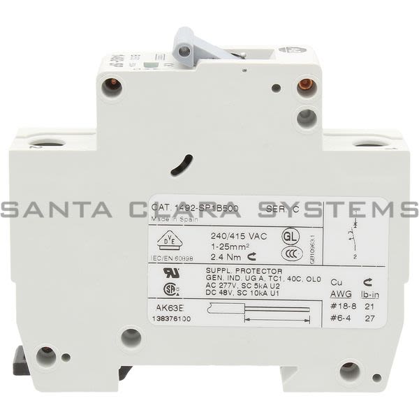 Allen Bradley 1492-SP1B500 Supplementary Protector Product Image