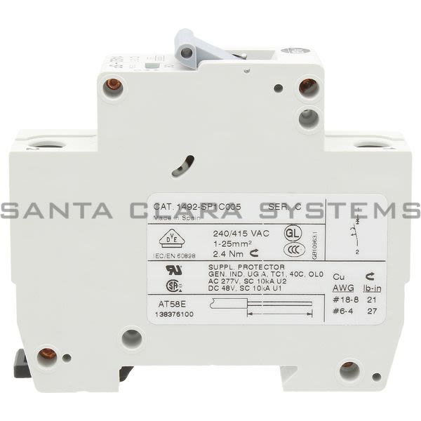 Allen Bradley 1492-SP1C005 Supplementary Protector Product Image
