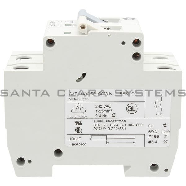 Allen Bradley 1492-SP1C020-N Supplementary Protector Product Image