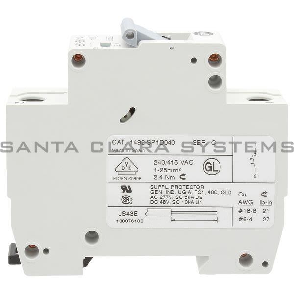 Allen Bradley 1492-SP1D040 Supplementary Protector Product Image