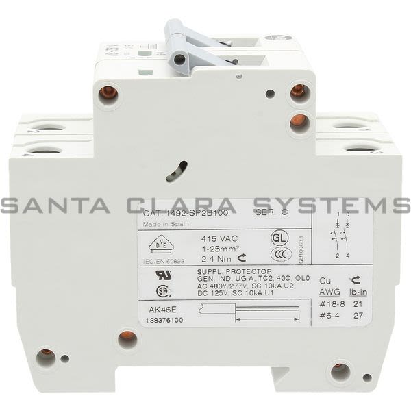 Allen Bradley 1492-SP2B100 Supplementary Protector Product Image