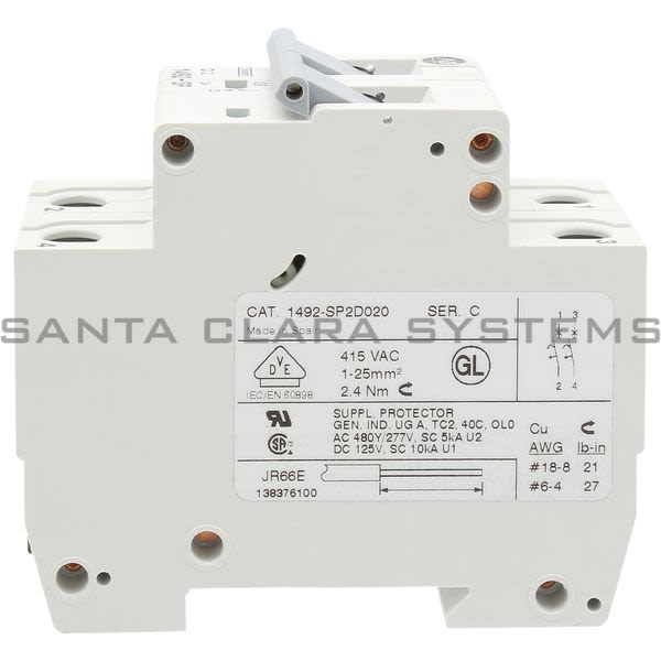 Allen Bradley 1492-SP2D020 Supplementary Protector Product Image