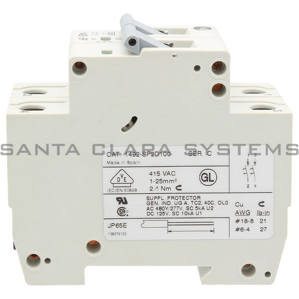 Allen Bradley 1492-SP2D100 Supplementary Protector Product Image