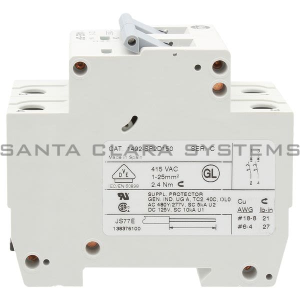 Allen Bradley 1492-SP2D150 Supplementary Protector Product Image