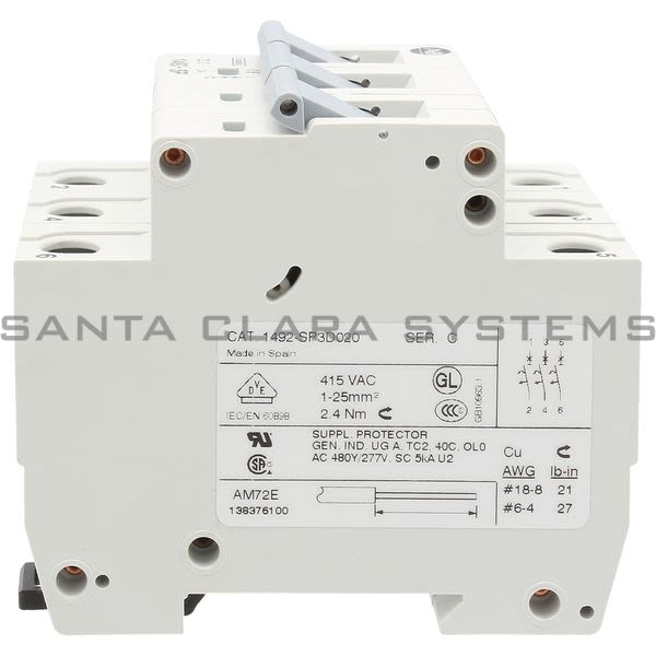 Allen Bradley 1492-SP3D020 Supplementary Protector Product Image