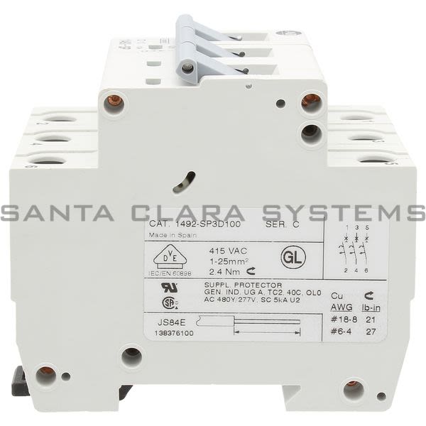 Allen Bradley 1492-SP3D100 Supplementary Protector Product Image