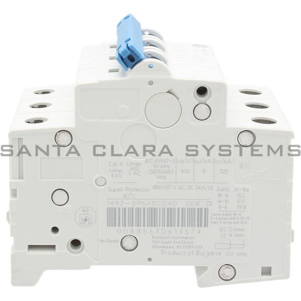 Allen Bradley 1492-SPM3C040 Supplementary Protector Product Image