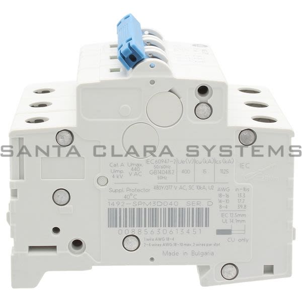 Allen Bradley 1492-SPM3D040 Supplementary Protector Product Image
