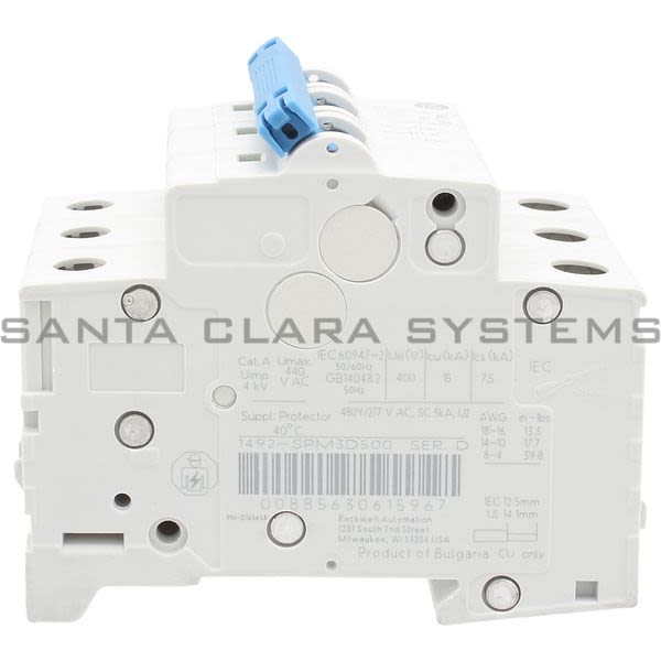 Allen Bradley 1492-SPM3D500 Supplementary Protector Product Image
