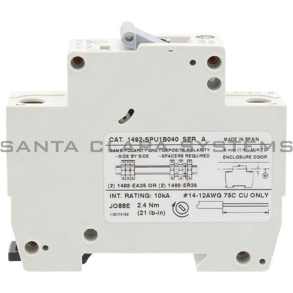 Allen Bradley 1492-SPU1B040 Supplementary Protector Product Image