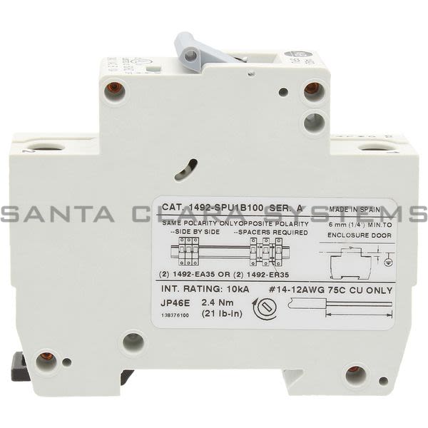 Allen Bradley 1492-SPU1B100 Supplementary Protector Product Image
