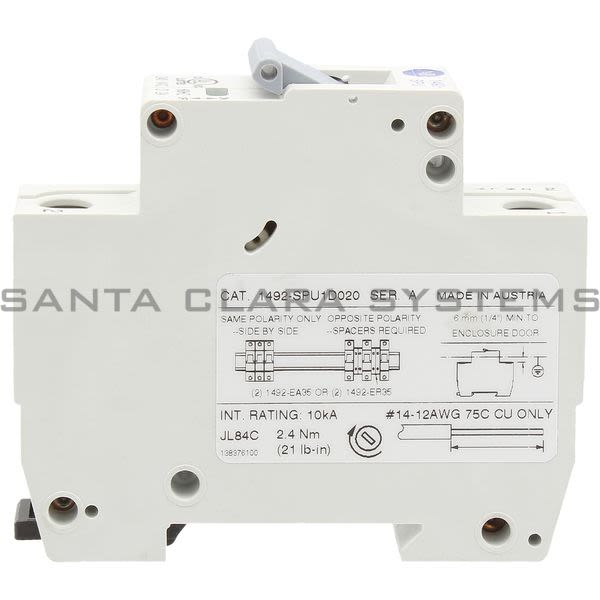 Allen Bradley 1492-SPU1D020 Supplementary Protector Product Image